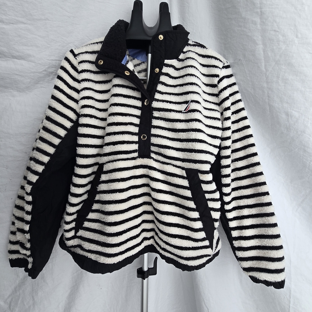 Nautica Jeans Logo Patch Jacket - Blue, White & Red